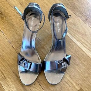 La Strada Gun Metal High Heel shoes with embellishments Size EU41